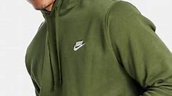 Nike Club fleece hoodie in khaki | ASOS
