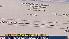How to tell if a check is real or fake