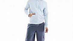 Polo Ralph Lauren Loungewear zip up hoodie with bottom hem logo in light blue | ASOS
