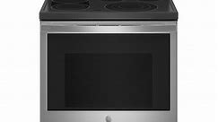 GE Profile™ 30" Smart  Free-Standing Electric Convection Fingerprint Resistant Range with No Preheat Air Fry|^|PB935YPFS