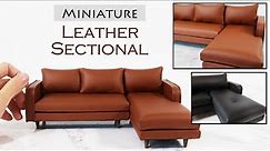 DIY Miniature - Leather Sectional Couch