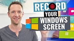 How to Record Your Screen on Windows! (Screen Capture Windows Tutorial)