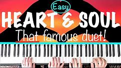 How to play HEART AND SOUL - Duet Piano Tutorial 🎹❤️