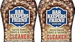Bar Keepers Friend Coffee Maker Cleaner (2 x 12 oz) Removes Stains & Oily Residue from Espresso Machines, Carafes, Thermos, Drip Coffee Pots, Single-Cup Coffee Makers & More