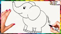 How To Draw An Elephant Step By Step 🐘 Elephant Drawing Easy