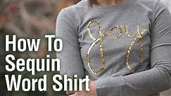 How to Sequin Joy Shirt
