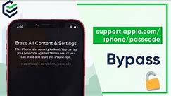 How to Bypass support apple com iphone passcode✔ Reset iPhone without Passcode [2022]