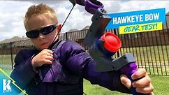 Little Flash Tests a Nerf Hawkeye Bow! (Dunk Tank Challenge)