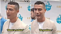 Cristiano Ronaldo's reaction when asked about Lionel Messi's transfer rumours