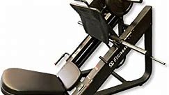 SB-LP2500 Commercial Grade Adjustable Plate Loaded Leg Press and Calf Raise Machine with Extra Plate Storage, Black