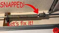 How to Fix Broken Spring on Garage Door