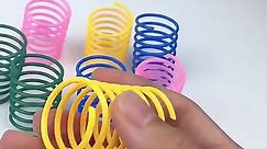 Mesen Cat Spring Toys, 32 Packs Colorful and Durable Plastic Spring coils That Attract to swat, Interactive Cat Toys for Indoor Cats and Kitten, Springs Cat Toys