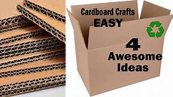 DIY - 4 Easy Awesome Cardboard Craft Ideas | Best out of waste #recycling #6