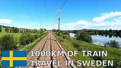 TRAIN DRIVER'S VIEW: 1000KM of Train Travel in Sweden (Göteborg-Östersund)