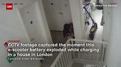 Lithium battery explodes in London house