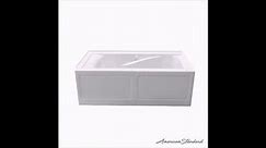 American Standard Evolution 60 in. x 32 in. Left Drain EverClean Air Bath Tub with Integral Apron in White 2425268C.020