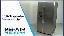 GE Refrigerator Disassembly (Model GSE25GSHPCSS)