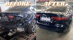 JAGUAR car rear accident Repair JAGUAR ကားအနောက်ပိုင်း accident ပြန်လည်ပြုပြင်ချင်း