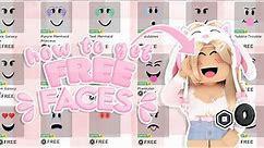 How to get FREE FACES on Roblox ‧₊˚✩
