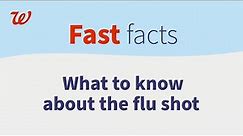 What To Know About the Flu Shot | Fast Facts With Walgreens