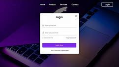 Website with Login & Registration Form in HTML CSS & JavaScript