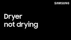 What to do if your Samsung dryer isn't heating or drying