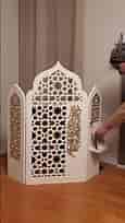 Mihrab - Prayer Rug Holder #Mihrab #woodworking #prayer #homedecor