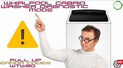 Whirlpool Cabrio Washer Diagnostic Mode [ Pull up Error Codes] [WTW80 ]