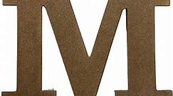 7" Wooden Craft Letter M Unfinished, Rockwell Font, Craft Cutout on 1-8" MDF