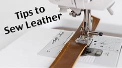 How to Sew Leather - Tips and Tricks