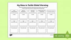 My Ideas To Tackle Global Warming Worksheet