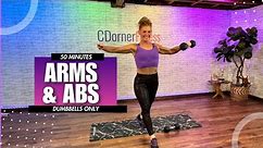 ARMS and ABS with Dumbbells - Get RID of Bat wings and Love handles