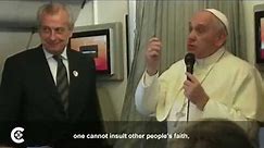 Pope clarifies position on free speech