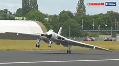 4 micro jet engines in this large scale radio controlled RC Avro Vulcan Bomber. Flown at the Large Model Association (LMA) Cosford Show...