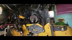 how to change a drive belt on a Cub Cadet LT 1046 riding lawn mower