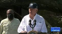 ‘I know you’re hurting’: Biden goes door to door in hard-hit Louisiana to see damage from Hurricane Ida