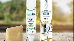 PentaUSA Tile Grout - Glitter Grout Tube, 6 Fl Oz Glitter Fast Drying Grout Paint, Shiny Grout Repair Kit - Renew Grout Lines in Bathroom, Kitchen, Countertops (180 ml, 6 Fl Oz) (Gold)