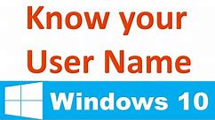 Find Your Computer Username in Windows 10 , 11