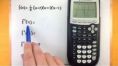 Calculus - Finding the derivative at a point using a Ti-83 or 84 calcululator