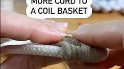 Adding Cord to a Coil Basket #coilbasket