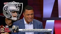 Tony Gonzalez believes Derek Carr was crying during the game.