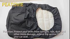 PEATOVIE Lawn Mower Seat Protect Cover Compatible for John Deere LP92334, for 18" High Backseats Mower Tractor