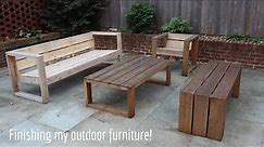 Finishing all my DIY outdoor cedar furniture builds with teak oil!