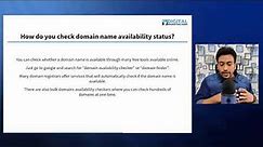 How to Check Domain Name Availability? (Domain Registrar Guide FAQ #16)