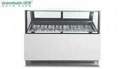 Green Health Commercial Ice Cream Freezer Showcase 1030*1050*1200mm -18~-22℃