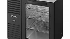 True TBR36-RISZ1-L-B-G-1 36" Black Glass Door Narrow Back Bar Refrigerator with LED Lighting