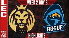 MDK vs RGE Highlights | LEC Winter 2024 Week 2 Day 3 | MAD Lions KOI vs Rogue