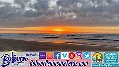 Monday Morning, Arctic Blast Covers Texas And Cools Down Bolivar Peninsula Beachfront.