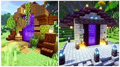 Minecraft | Aesthetic Nether Portal Designs for your Minecraft Survival World