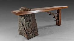 Building a Stone and Wood Bridge Bench